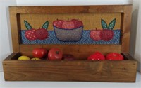 Wood Shelf With Veg/Fruit