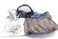 (5) Large Handbags/Purses, Bueno Black Fringed