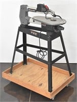 Porter Cable Scroll Saw on Stand & Rolling Cart