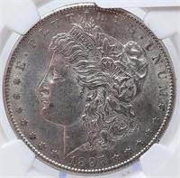 1897-S $1 NGC AU 58