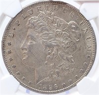 1896-O $1 NGC AU 58