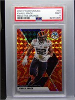 Khalil Mack 2020 Mosaic Orange Reactive PSA 9