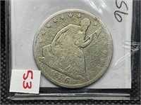 1856 SEATED HALF DOLLAR