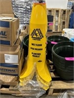 3 Banana Peel Wet Floor Signs