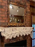 Old Mirror, very nice  3.5'x2.5' & runner