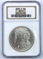 1898-O MS64 Morgan Silver Dollar, NGC Mint State