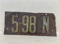 License plate vintage