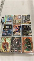 Assorted basketball cards 12 sheets