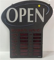 Light Up Open Business Hours Sign