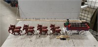 Cast Iron Horse Drawn Beer Wagon