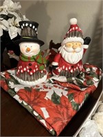 Santa, Snowman, tablecloth
