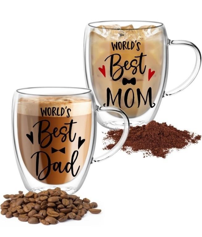 New, Top-spring Couple Glass Coffee Mugs 12oz