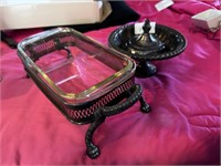 SILVER CHAFFING DISH AND BOWL