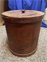 11" Diameter Wooden Box Barrel with Lid 12"