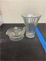 CLEAR GLASS VACE AND JUICER