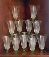 14 Venetian Swirled Glass Glasses