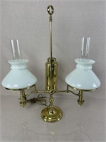 Electrified Brass Double Student Lamp