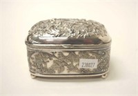 American silver plate lidded trinket box