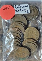 APPROX. 25 MIXED DATE INDIAN HEAD CENTS