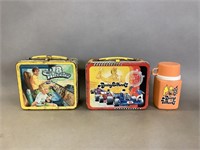 18 Wheeler and Racing Wheels Metal Lunch Boxes