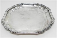 SILVERPLATE ON BRASS SERVING PLATTER