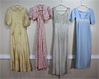 (4) C. 1940's Ladies Dresses
