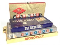 VTG Board Games Monopoly Parcheesi Stratego+