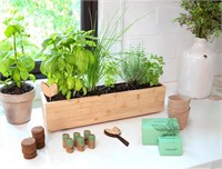 B3213  Indoor Herb Garden Kit, Planter Box with DI