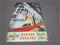~ Denver Zephyrs Train Metal Sign