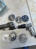 air side grinder and drill with blades