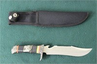 HUNTING KNIFE WITH ELK RELIEF, STAINLESS INCLUDES