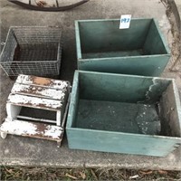 Vintage Crates & Step Stool