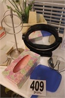 Tissue Box, Towel Holder, Trash Can &