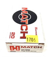 Box of .223 REM 73-grain ELD Match Hornady