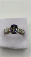 Mystic Topaz Sterling Ring Size 7