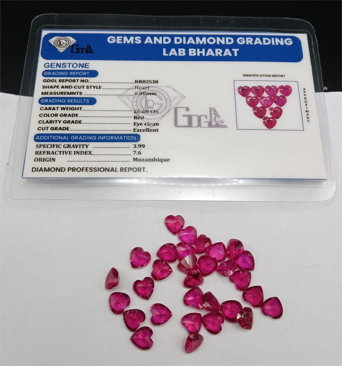 Heart Shaped Mozambique Rubies (26.60 Ct)