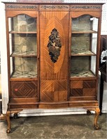 Antique Asian Inspired Display Cabinet with Ball &