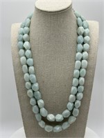 Sterling Fancy Larimar Double-Strand Necklace