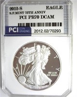 2012-S Silver Eagle PCI PR70 DCAM 75th Anniversary