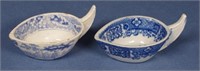 Two various Spode butter boats