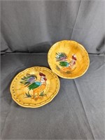 Tabletops Gallery Rooster Le Fleur Plate & Bow