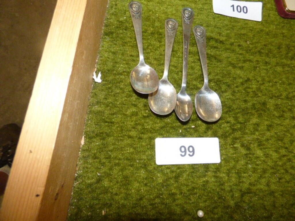 4 OLD GERBER SPOONS