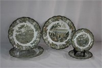 Ridgway Staffordshire plates Canadian cities,