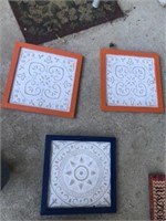 (3) Timn Decorator Plaques