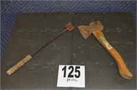 Small Branding Iron and Hatchet