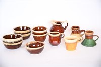 Vintage Kathy Kale Pottery Bowls, Mugs, Pitcher