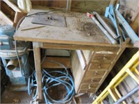 WORK BENCH WITH CONTENTS BRING HELP TO REMOVE