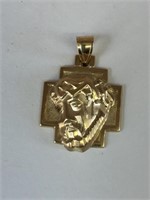 14K GOLD RELIGIOUS PENDANT 2.72G