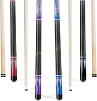 Wakefa 58 Maple Pool Cues Set - 4 Sticks