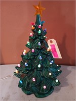 17 inch retro Christmas tree, missing some lights